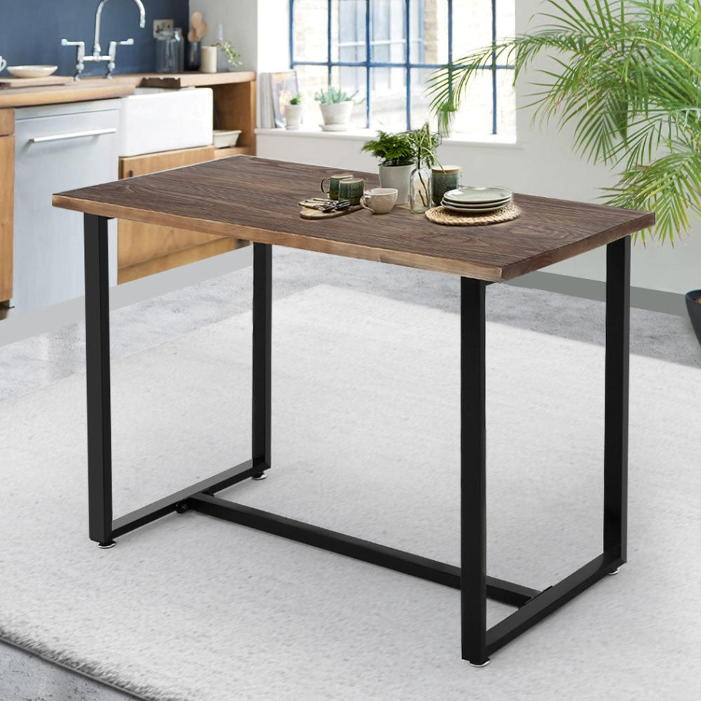 Levede Dining Table Industrial Wooden Metal Kitchen Tables Cafe Restaurant 110cm Fast shipping On sale