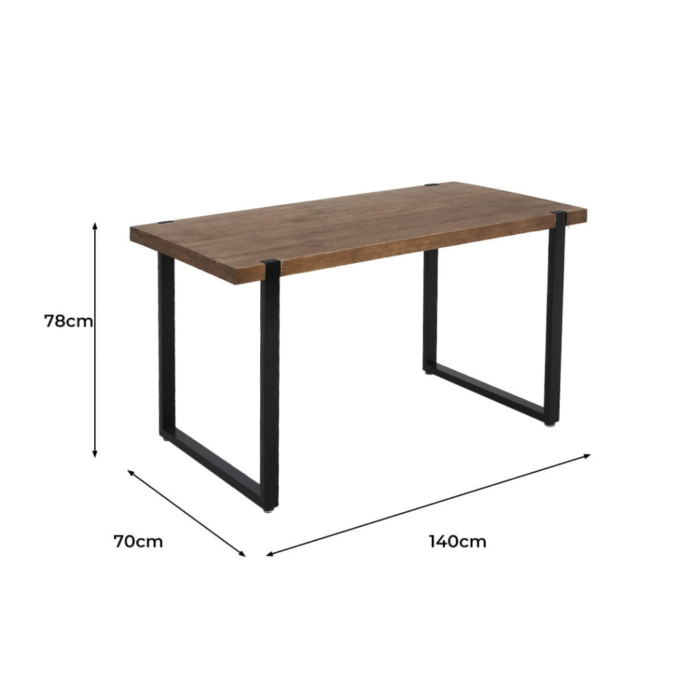 Levede Dining Table Industrial Wooden Metal Kitchen Tables Cafe Restaurant 140cm Fast shipping On sale