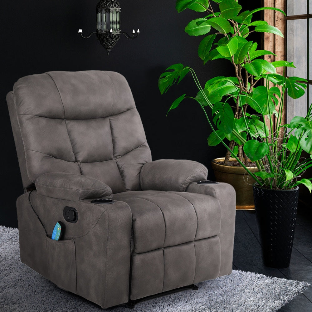 Levede Electric Massage Chair Recliner Heated 8-point Lounge Sofa Armchair Massager Fast shipping On sale
