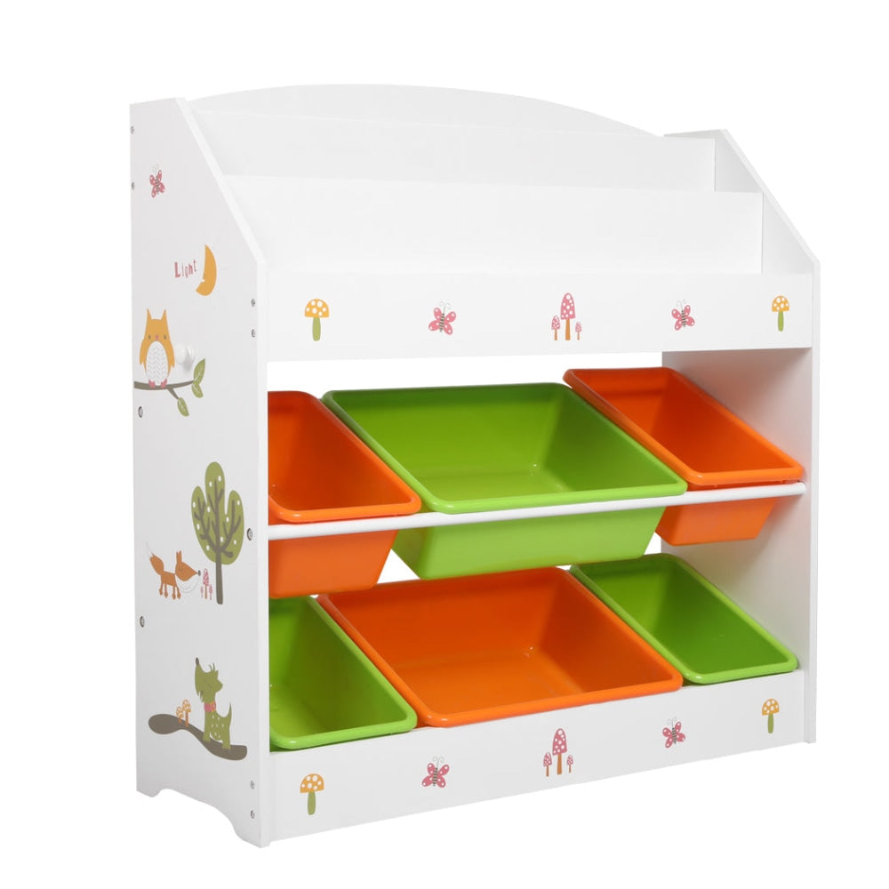 Levede Kids Toy Box Organiser Bookshelf 6 Bins Display Shelf Storage Rack Drawer Furniture Fast shipping On sale