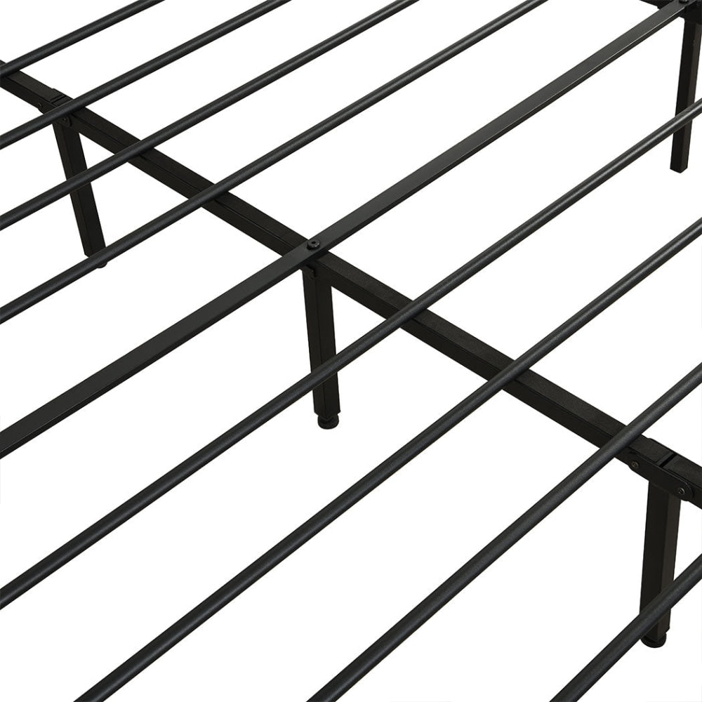 Levede Metal Bed Frame Queen Size Mattress Base Platform Wooden Headboard Black Fast shipping On sale