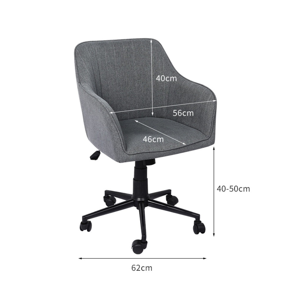 Levede Office Chair Fabric Computer Gaming Chairs Executive Adjustable Seat Grey Fast shipping On sale