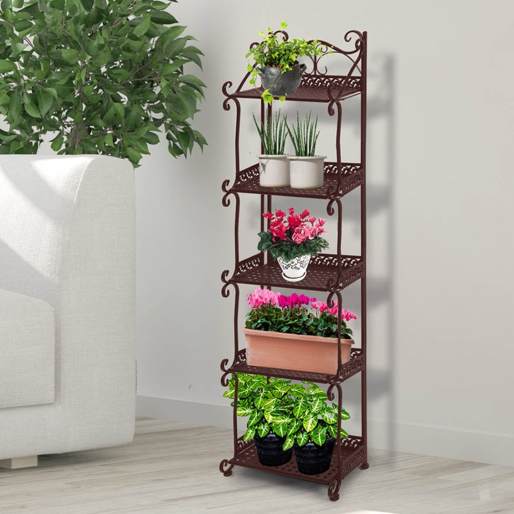 Levede Plant Stand 5 Tiers Outdoor Indoor Metal Flower Pots Rack Garden Shelf Decor Fast shipping On sale