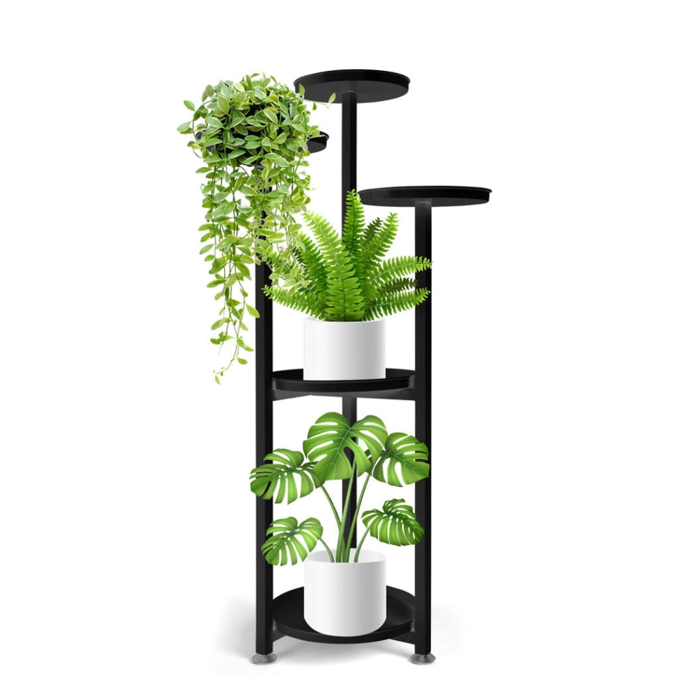 Levede Plant Stand Outdoor Indoor Flower Pots Rack Garden Shelf Black 100CM Decor Fast shipping On sale