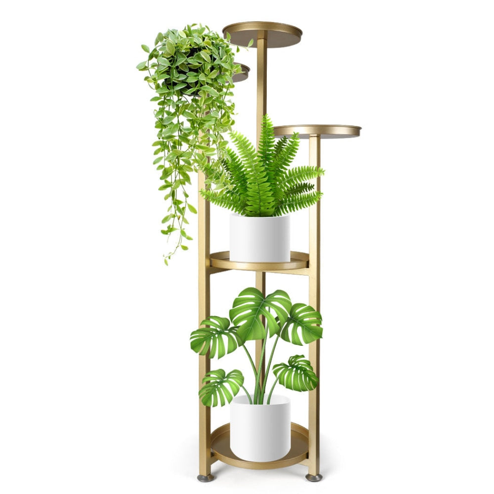 Levede Plant Stand Outdoor Indoor Flower Pots Rack Garden Shelf Gold 120CM Decor Fast shipping On sale