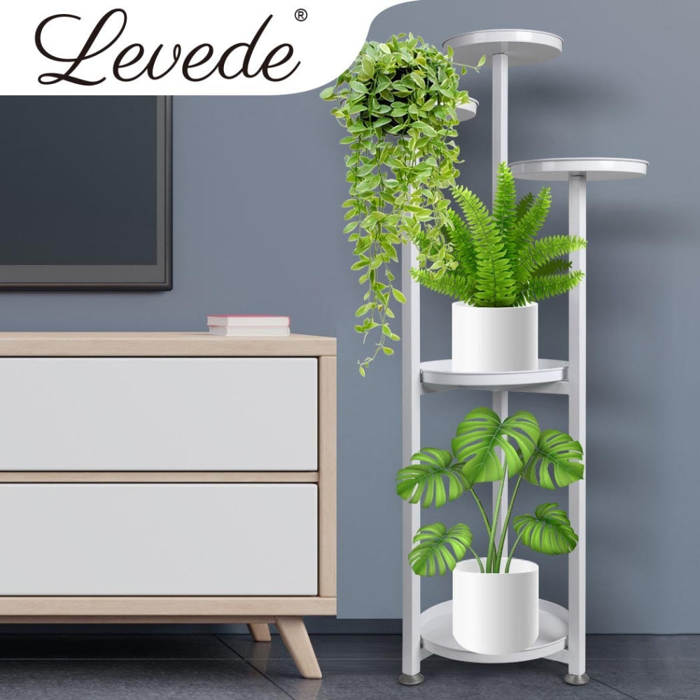 Levede Plant Stand Outdoor Indoor Flower Pots Rack Garden Shelf White 120CM Decor Fast shipping On sale