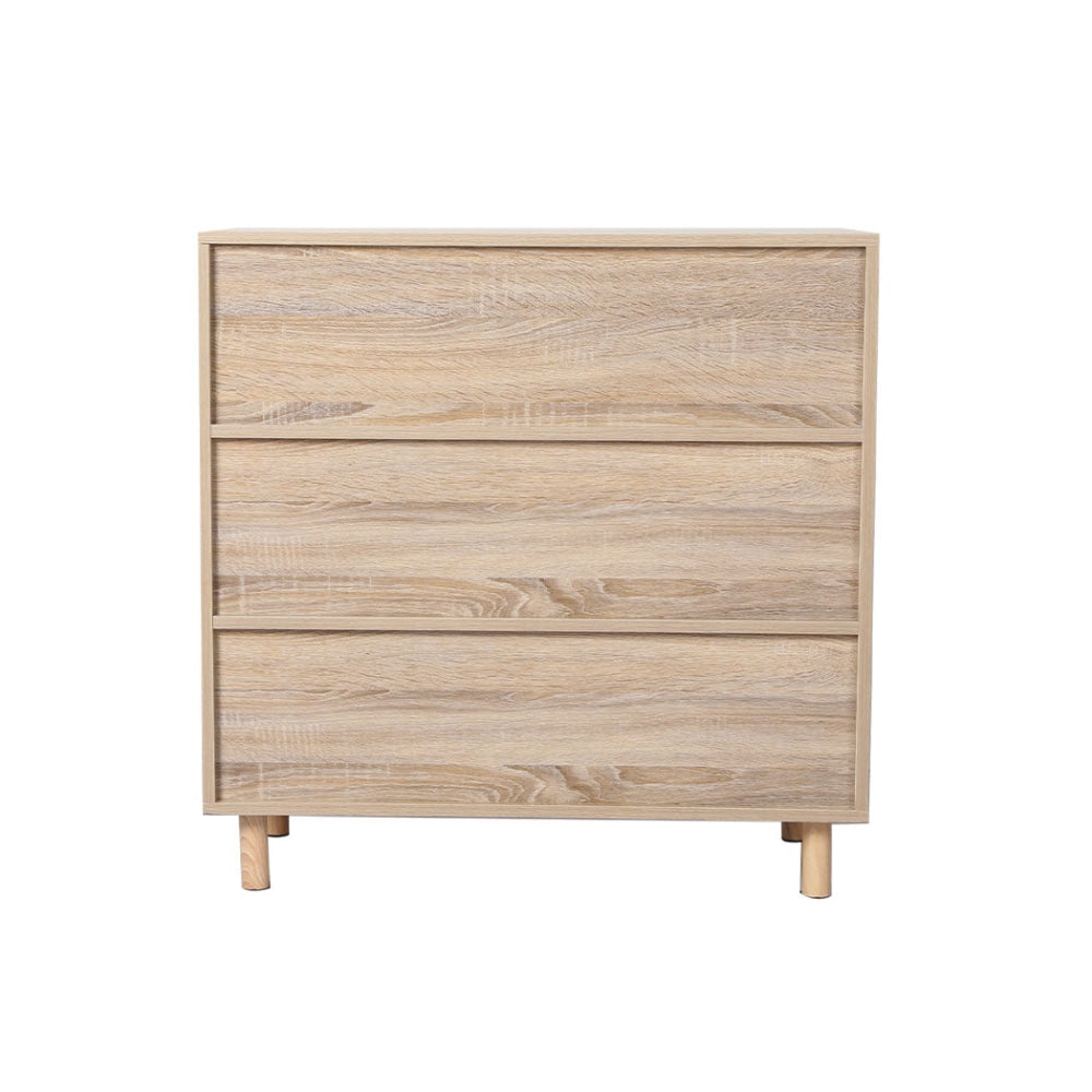 Levede Storage Cabinet Rattan Dresser Chest of Drawers Tallboy Wooden 3 Of Fast shipping On sale