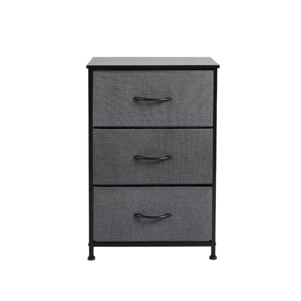 Levede Storage Cabinet Tower Chest of Drawers Dresser Tallboy 3 Drawer Dark Grey Of Fast shipping On sale