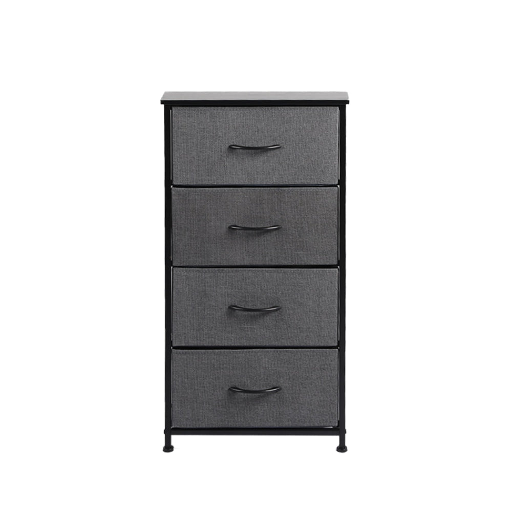 Levede Storage Cabinet Tower Chest of Drawers Dresser Tallboy 4 Drawer Dark Grey Of Fast shipping On sale