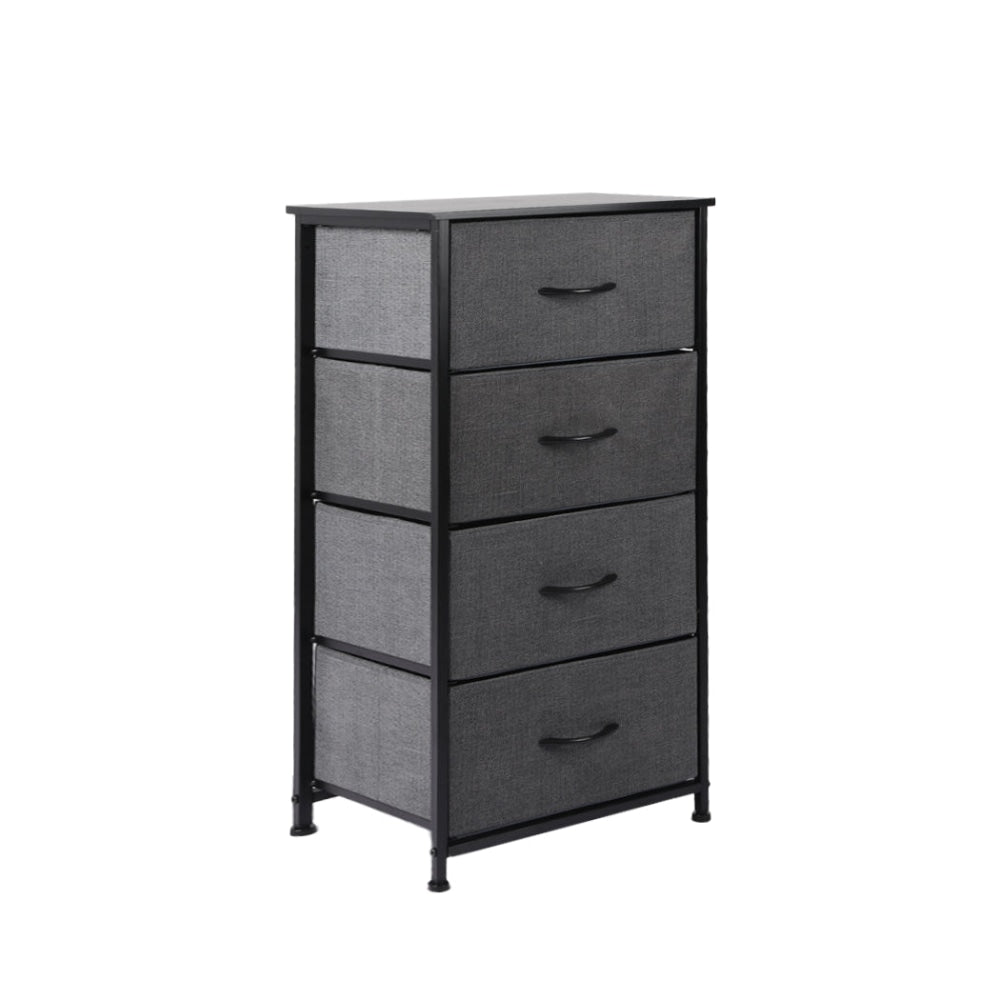 Levede Storage Cabinet Tower Chest of Drawers Dresser Tallboy 4 Drawer Dark Grey Of Fast shipping On sale