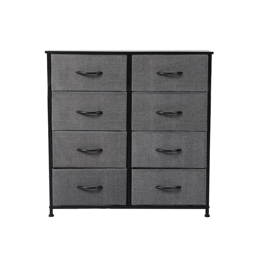 Levede Storage Cabinet Tower Chest of Drawers Dresser Tallboy 8 Drawer Dark Grey Of Fast shipping On sale