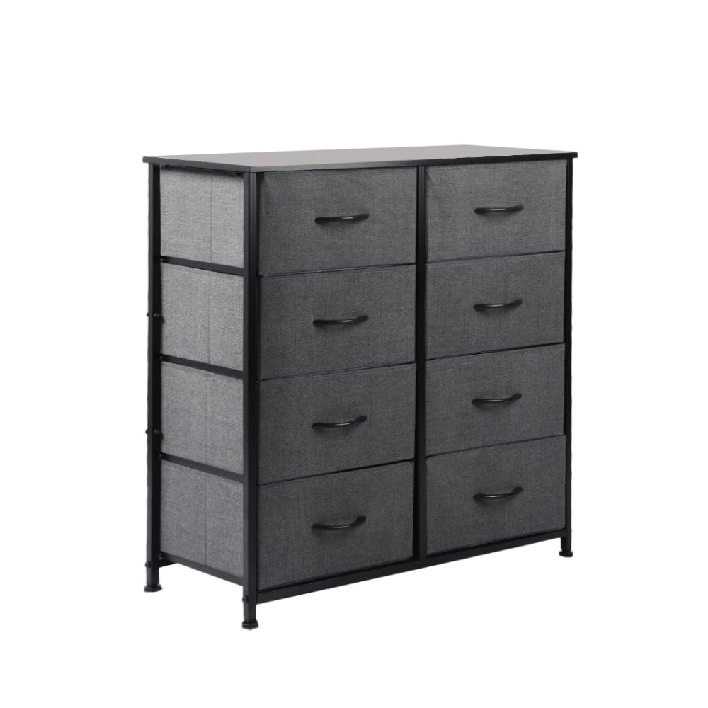 Levede Storage Cabinet Tower Chest of Drawers Dresser Tallboy 8 Drawer Dark Grey Of Fast shipping On sale