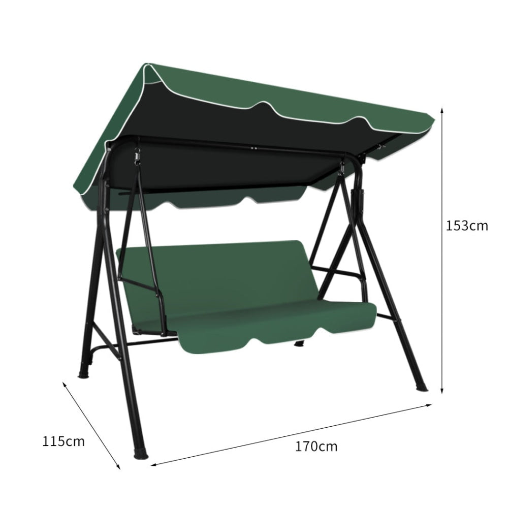 Levede Swing Chair Hammock Outdoor Furniture Garden Canopy Cushion Bench Green Fast shipping On sale