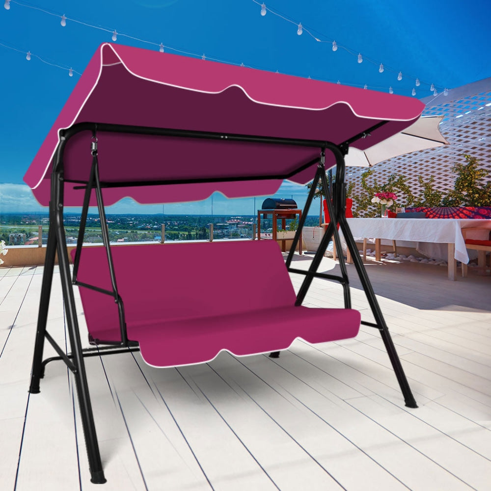 Levede Swing Chair Hammock Outdoor Furniture Garden Canopy Cushion Bench Red Fast shipping On sale