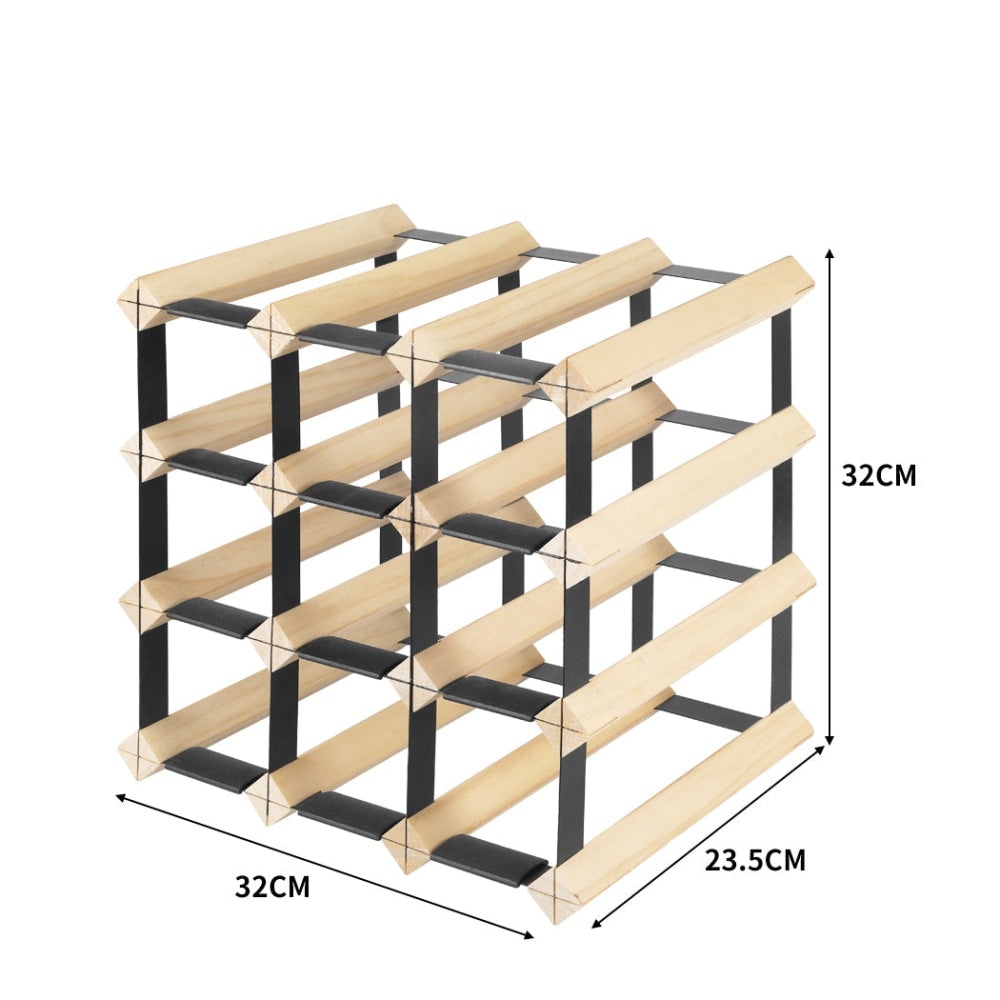 Levede Timber Wine Storage Rack Wooden Cellar Organiser 12 Bottle Display Stand Fast shipping On sale