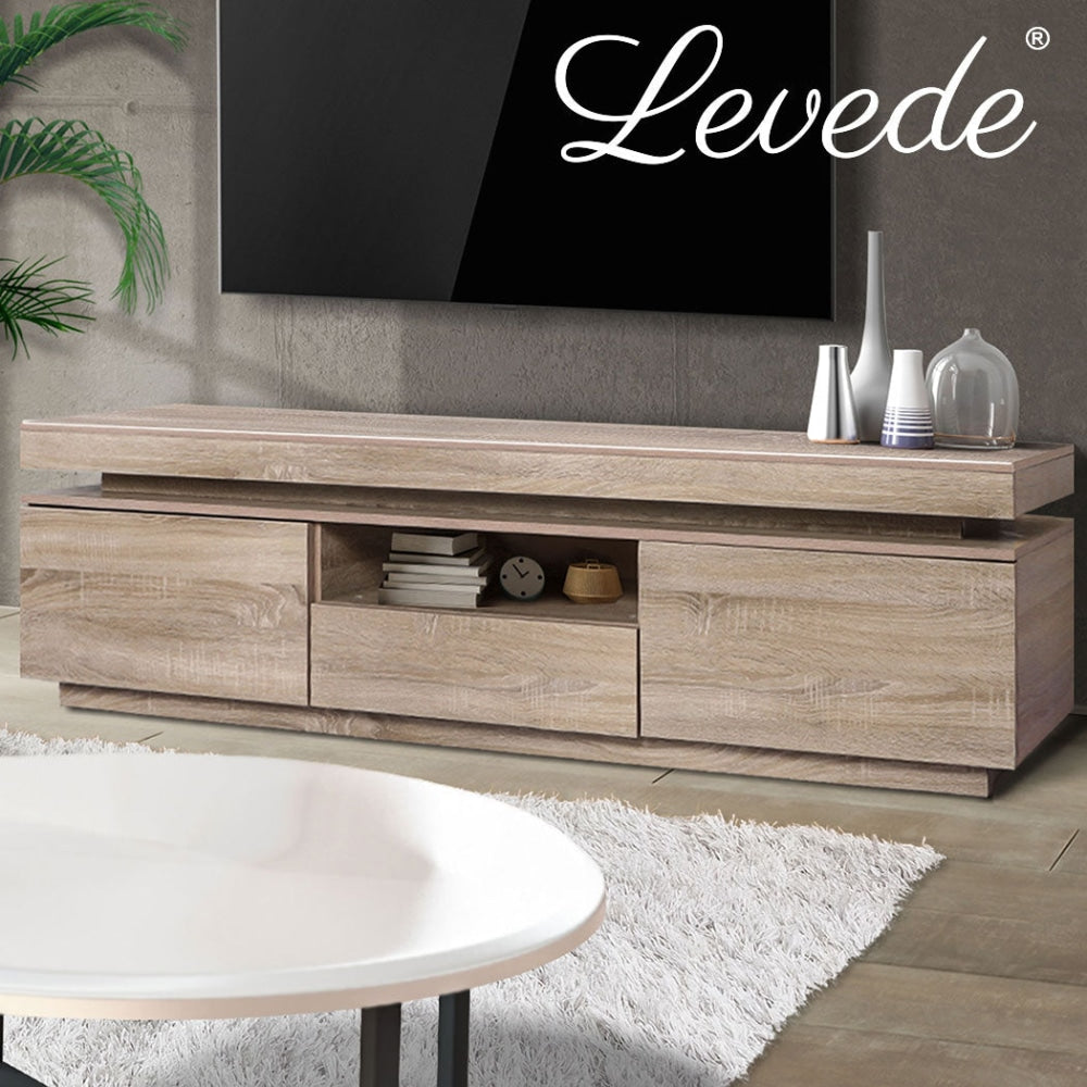 Levede TV Cabinet Entertainment Unit Stand RGB LED Furniture Wooden Shelf 180cm Fast shipping On sale