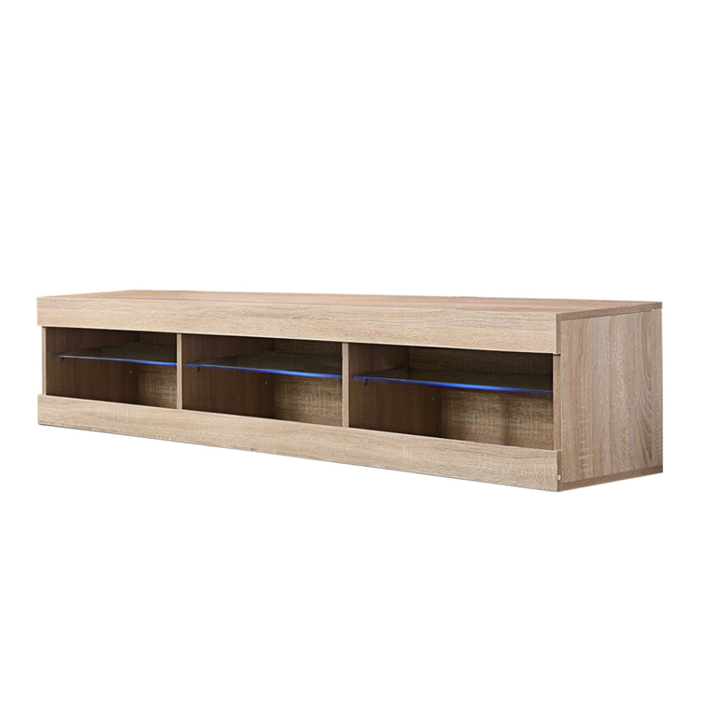 Levede TV Cabinet LED Entertainment Unit Storage Stand Cabinets Modern Wood Oak Fast shipping On sale