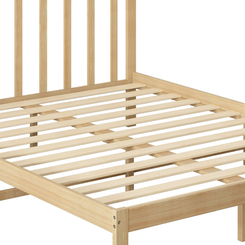 Levede Wooden Bed Frame Double Full Size Mattress Base Timber Natural Fast shipping On sale