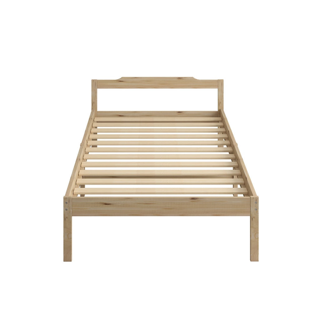 Levede Wooden Bed Frame King Single Mattress Base Solid Timber Pine Wood Natural Fast shipping On sale