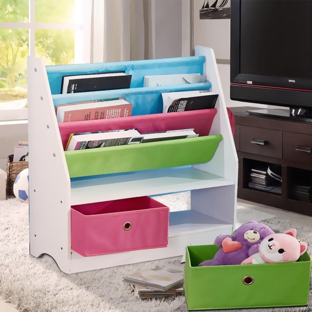 Levede Wooden Kids Children Bookcase Bookshelf Toy Organiser Storage Bin Rack Furniture Fast shipping On sale