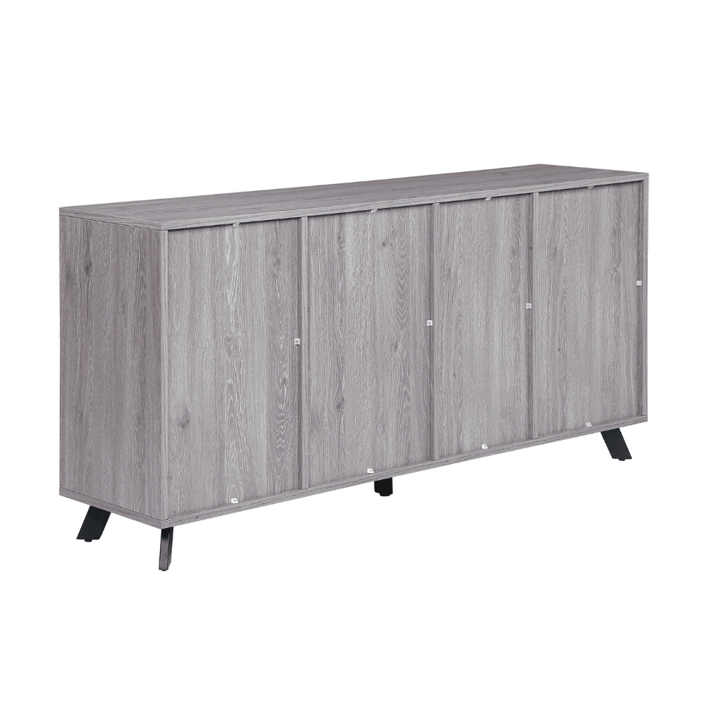 Lexy Wooden Buffet Unit Sideboard Storage Cabinet 180cm - Grey Oak & Fast shipping On sale