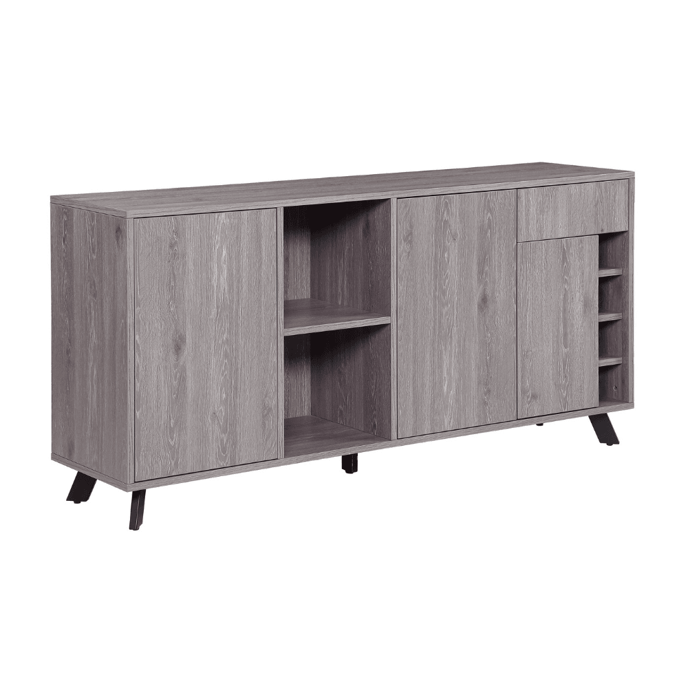 Lexy Wooden Buffet Unit Sideboard Storage Cabinet 180cm - Grey Oak & Fast shipping On sale