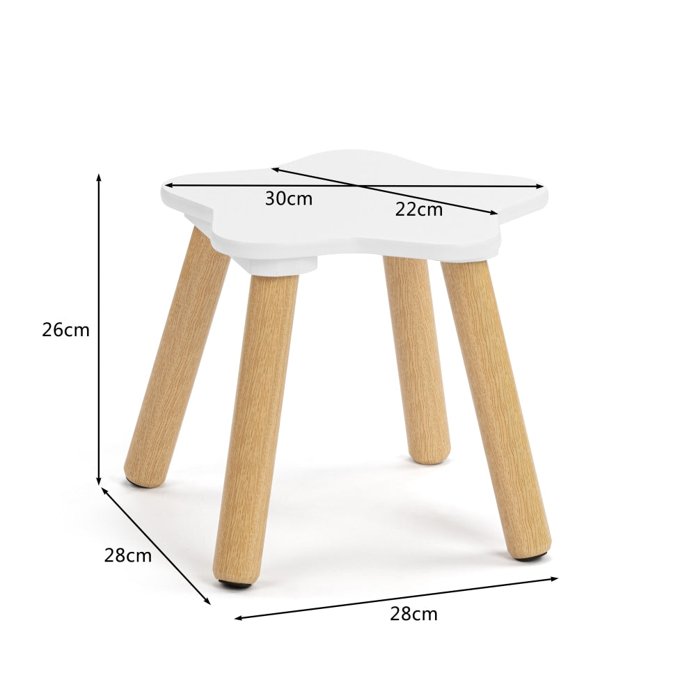 Liam Kids Furniture Cloud Table and 2x Star Stools - White/Oak Fast shipping On sale