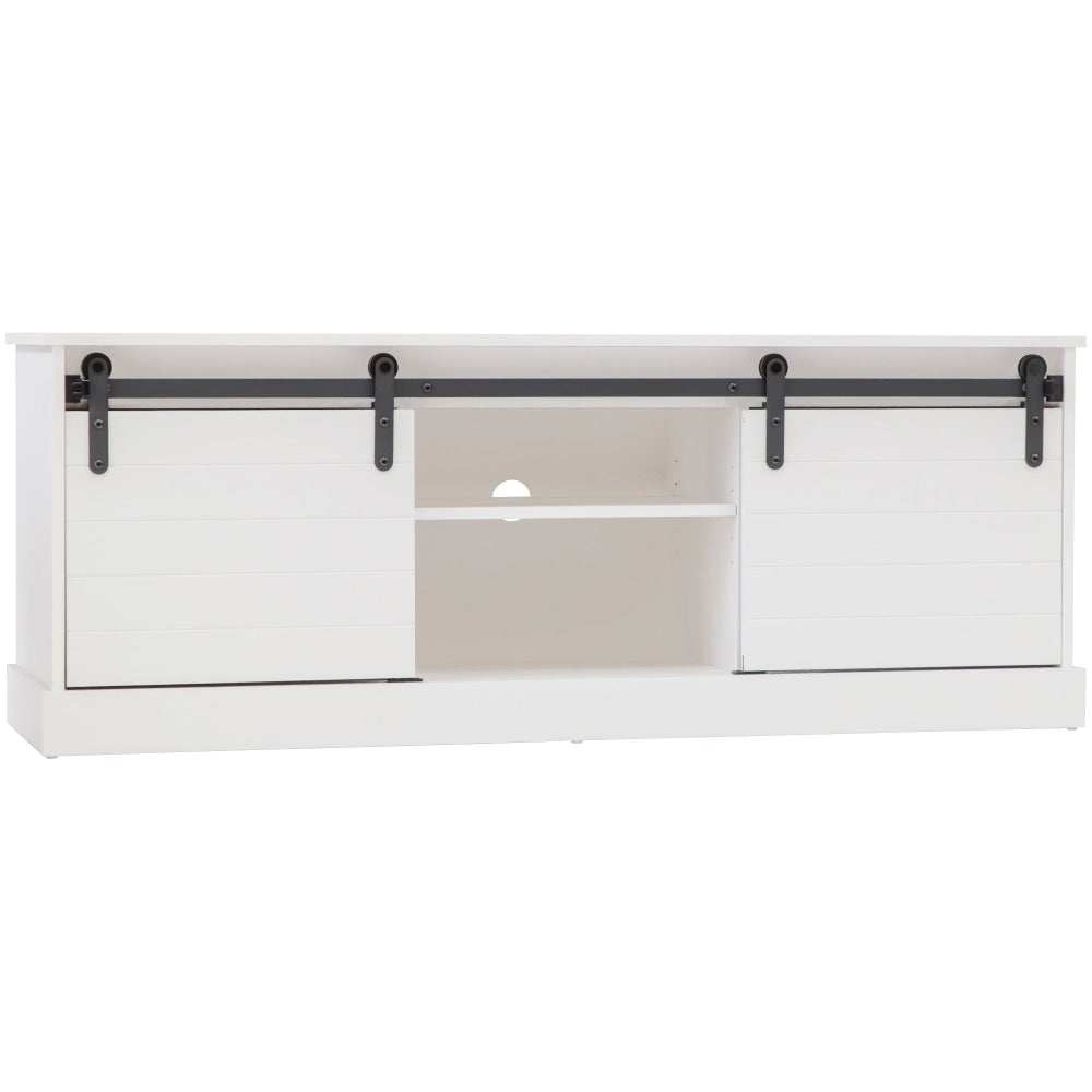 Liberty Modern Entertainment Unit TV stand W/ 2-Door 2-Open Shelves - White Fast shipping On sale