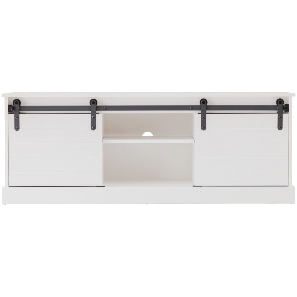 Liberty Modern Entertainment Unit TV stand W/ 2-Door 2-Open Shelves - White Fast shipping On sale