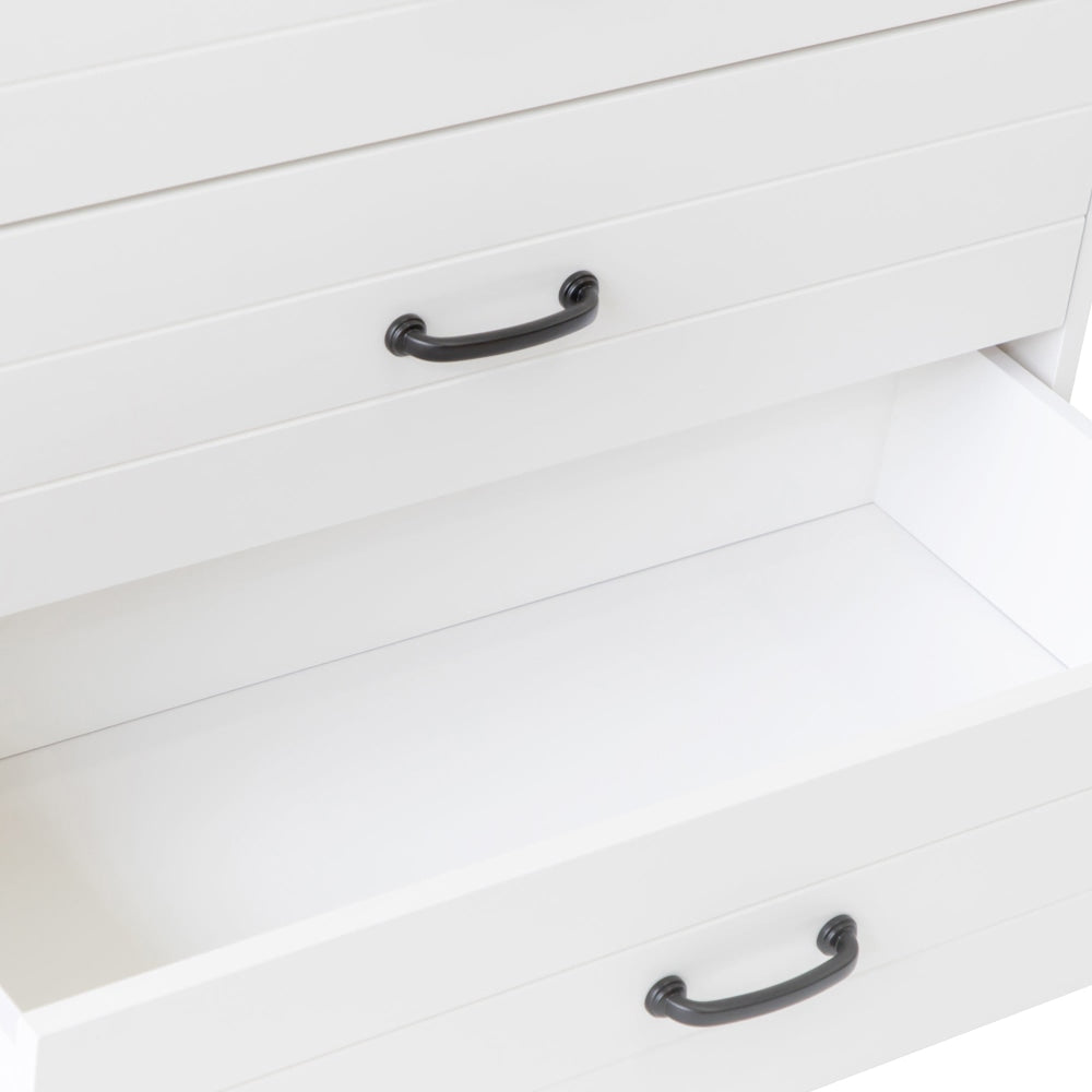 Liberty Modern Wooden Chest Of 5-Drawers Tallboy Storage Cabinet - White Drawers Fast shipping On sale