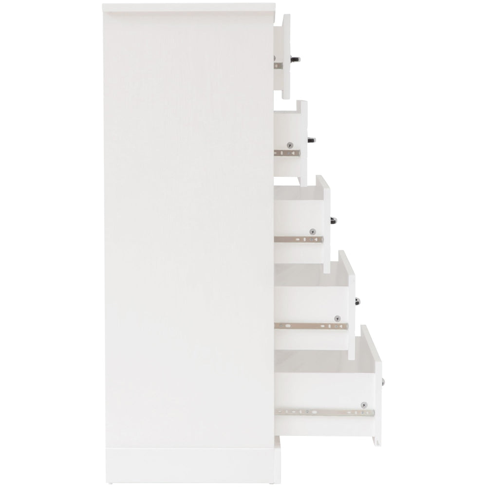 Liberty Modern Wooden Chest Of 5-Drawers Tallboy Storage Cabinet - White Drawers Fast shipping On sale