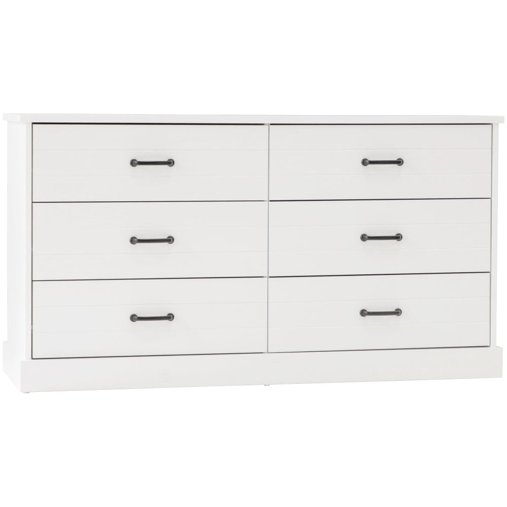 Liberty Modern Wooden Chest Of 6 - sDrawers Dresser Storage Cabinet - White Drawers Fast shipping On sale