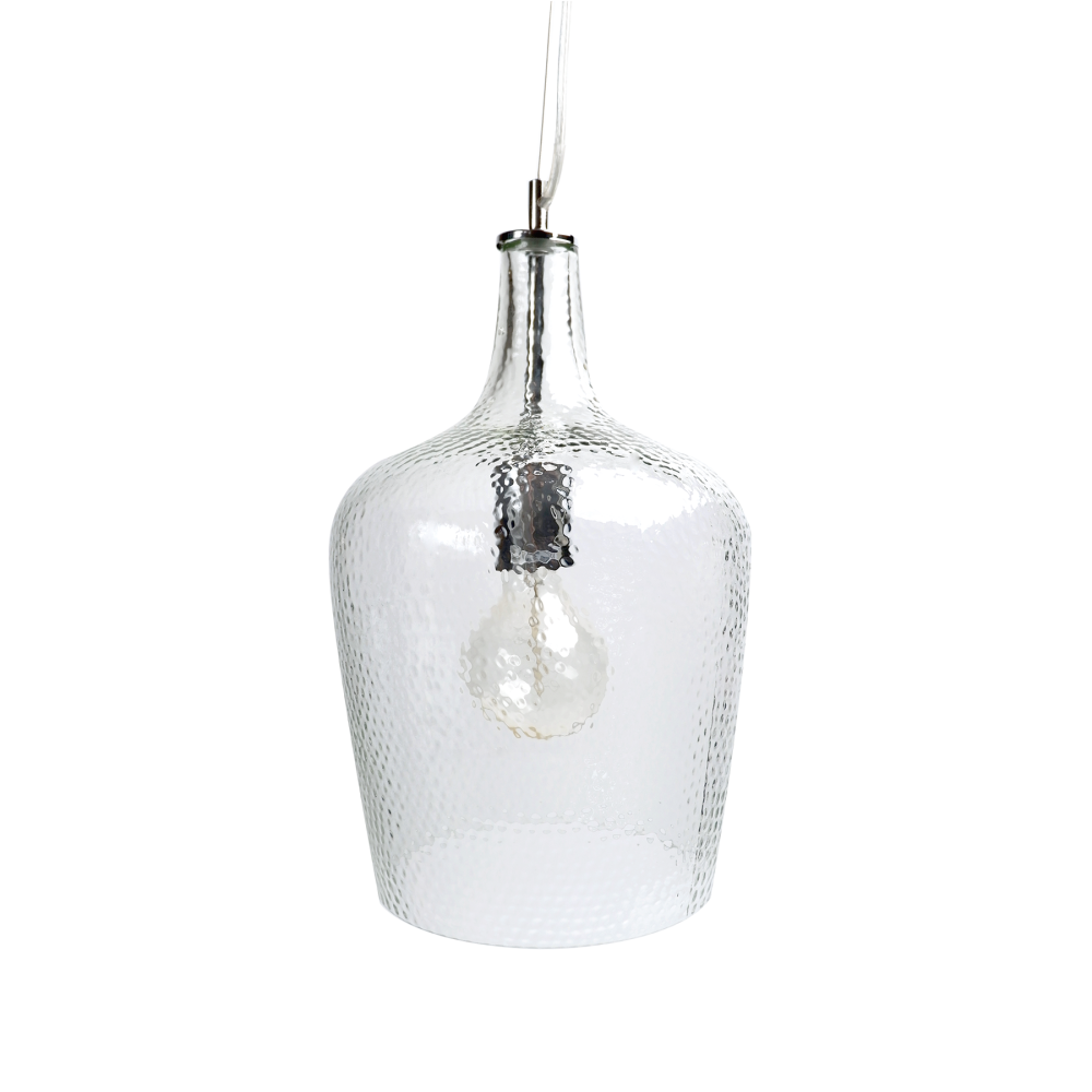 Lily Glass Shade Hanging Pendant Lamp - Clear Fast shipping On sale