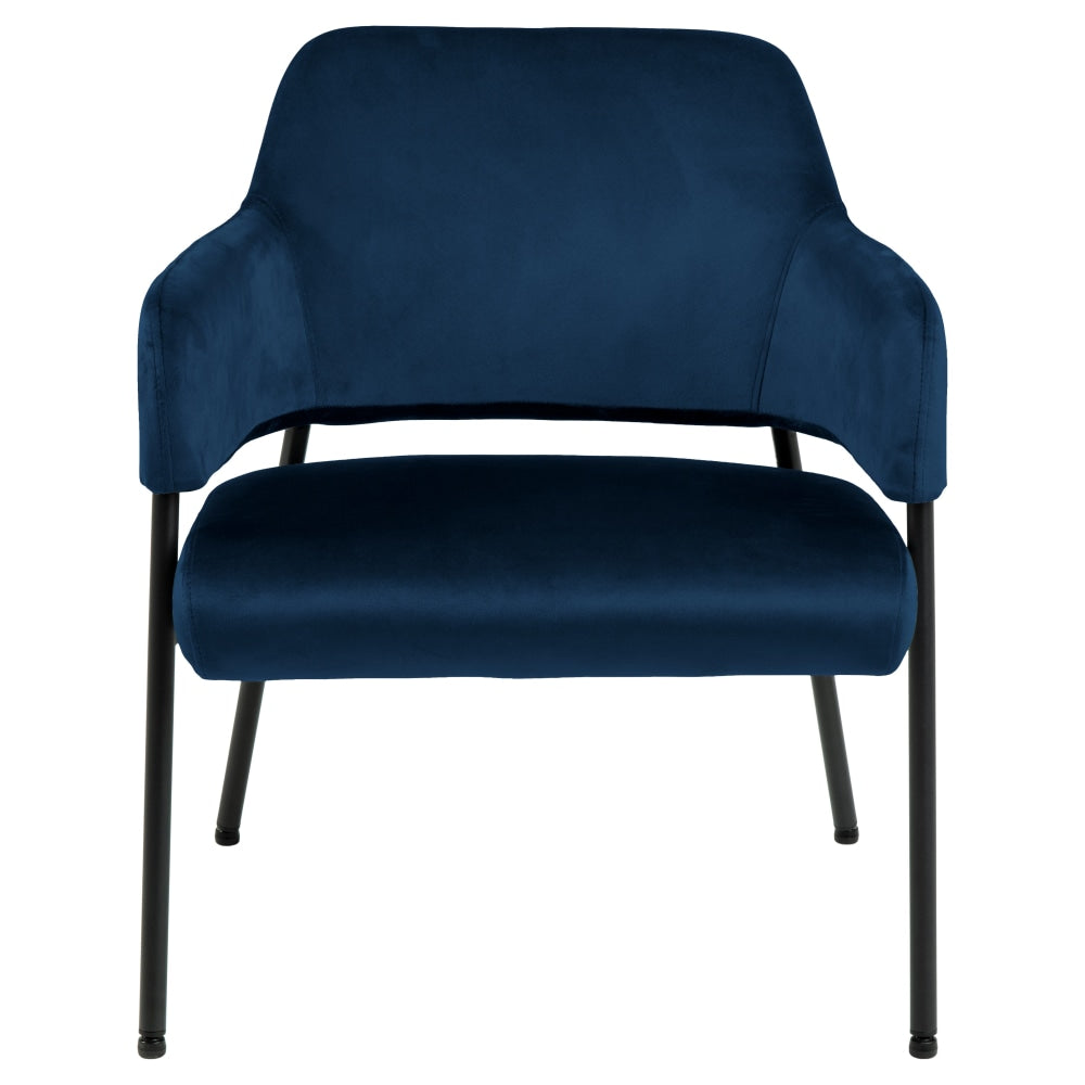 Lina Fabric Velvet Accent Relaxing Lounge Chair Armchair - Dark Blue Fast shipping On sale