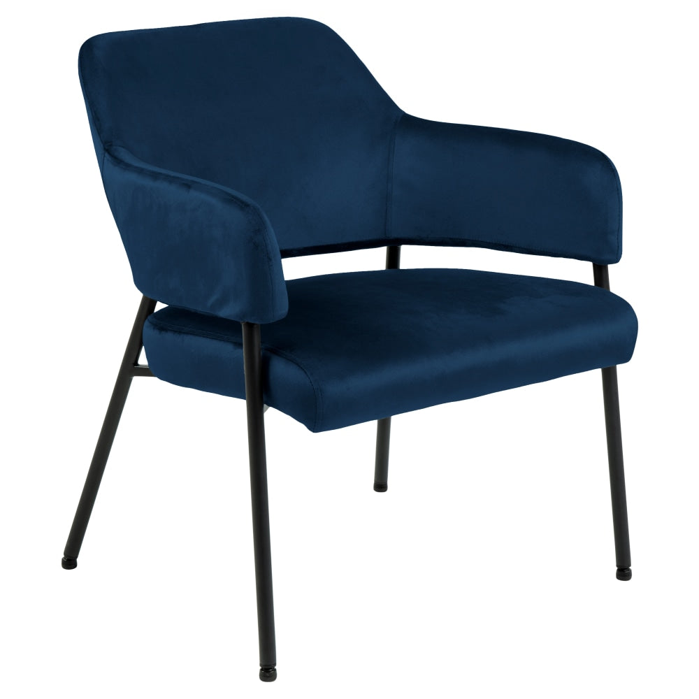 Lina Fabric Velvet Accent Relaxing Lounge Chair Armchair - Dark Blue Fast shipping On sale