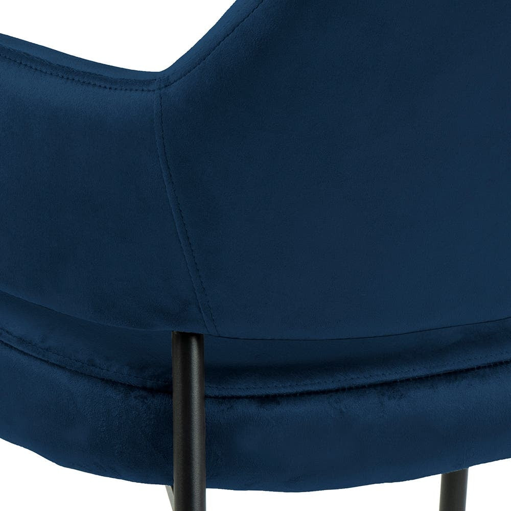 Lina Fabric Velvet Accent Relaxing Lounge Chair Armchair - Dark Blue Fast shipping On sale