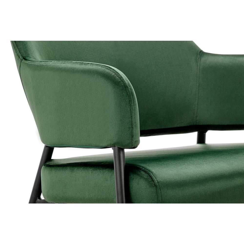 Lina Fabric Velvet Accent Relaxing Lounge Chair Armchair - Dark Green Fast shipping On sale