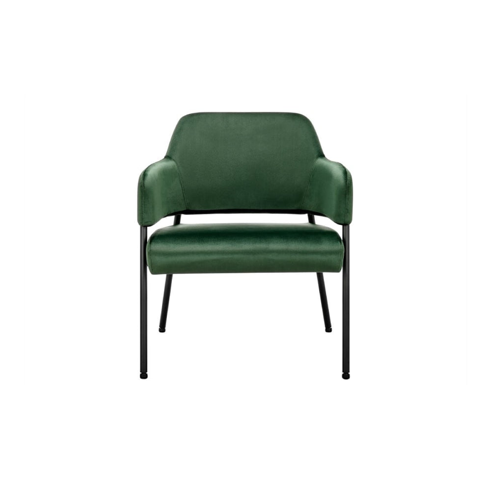 Lina Fabric Velvet Accent Relaxing Lounge Chair Armchair - Dark Green Fast shipping On sale