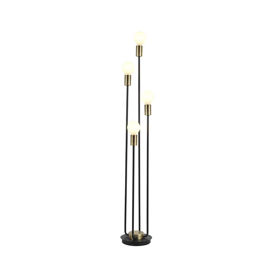 Lincoln 4-Lights Standing Floor Lamp Metal Base - Antique Brass Fast shipping On sale