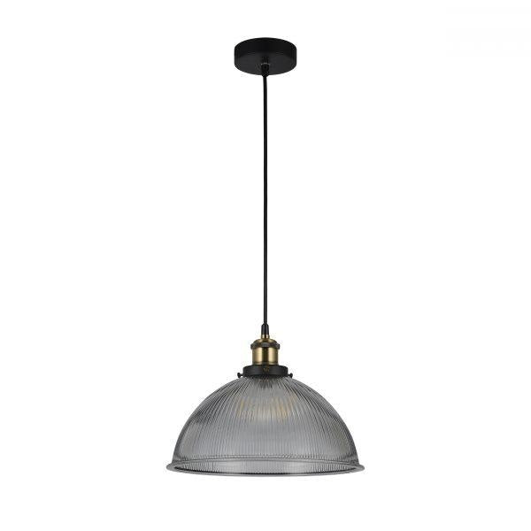 Livia Hanging Pendant Lamp Glass Shade - Black / Grey Fast shipping On sale