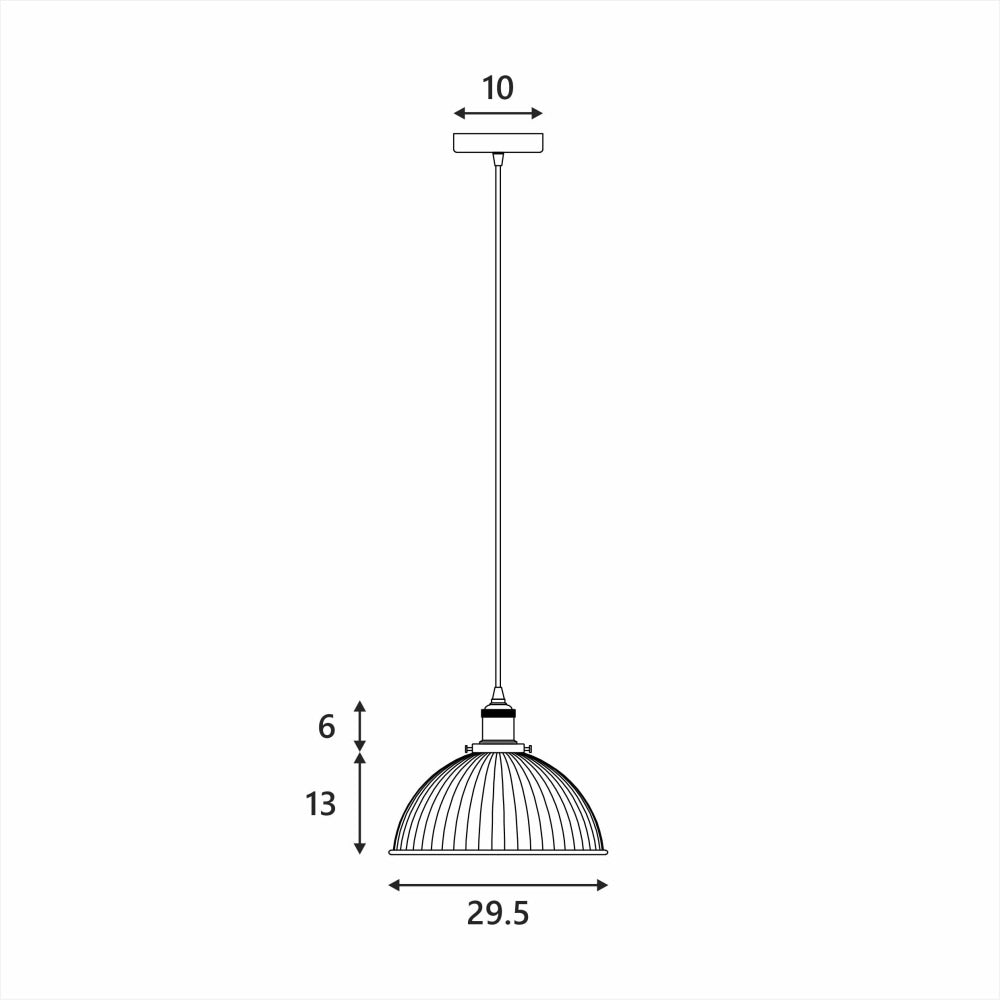 Livia Hanging Pendant Lamp Glass Shade - Black / Grey Fast shipping On sale