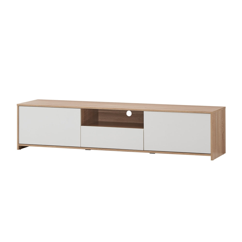 Londyn TV Stand Entertainment Unit W/ 2-Doors 1-Drawer - Oak/White Fast shipping On sale
