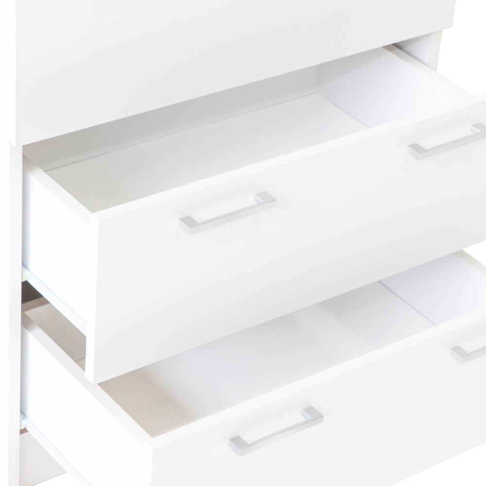 Lorenzo Chest of 5-Drawer Tallboy Storage Cabinet - White Of Drawers Fast shipping On sale