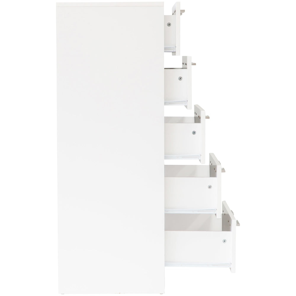 Lorenzo Chest of 5-Drawer Tallboy Storage Cabinet - White Of Drawers Fast shipping On sale