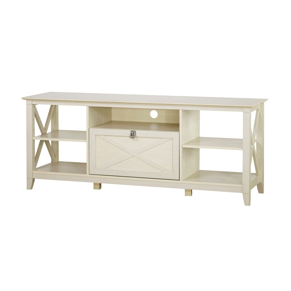 Lorrel Modern TV Stand Entertainment Unit Storage Cabinet - Antique White Fast shipping On sale