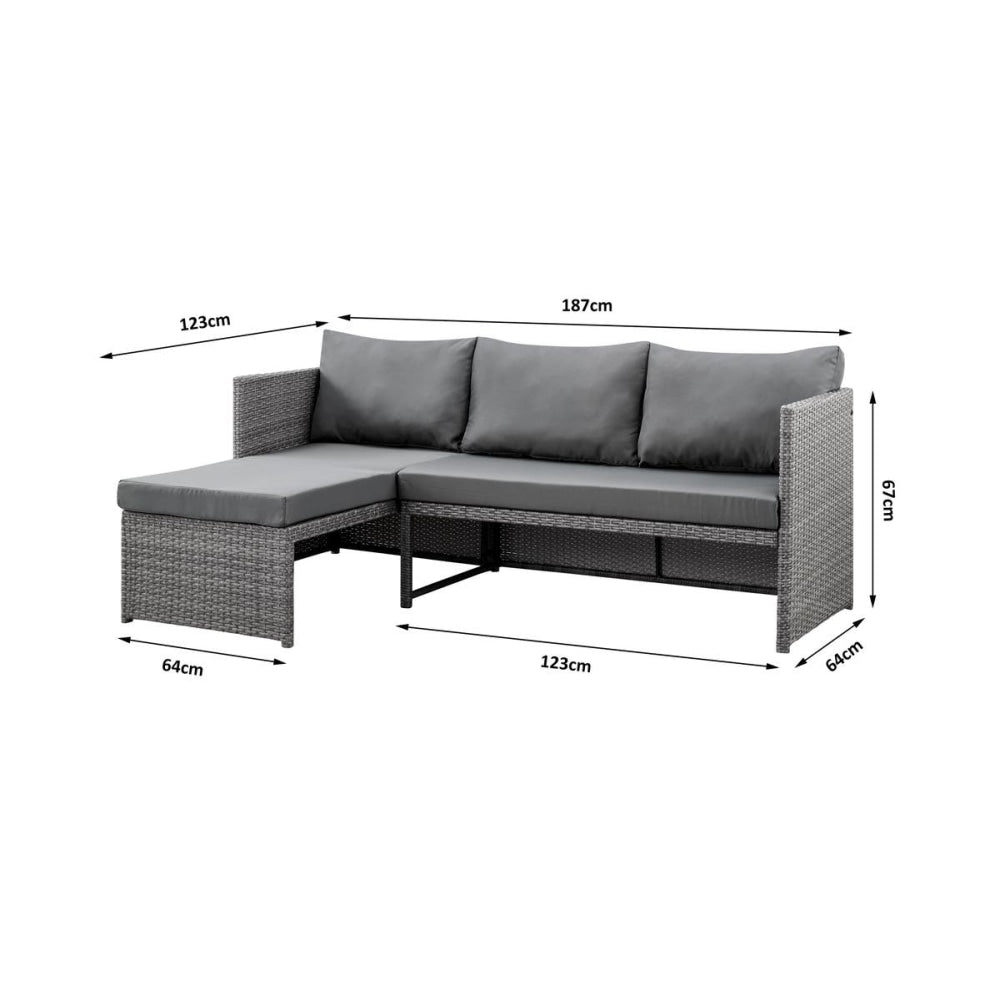 Louise Outdoor Furniture Lounge Set - Charcoal Sets Fast shipping On sale