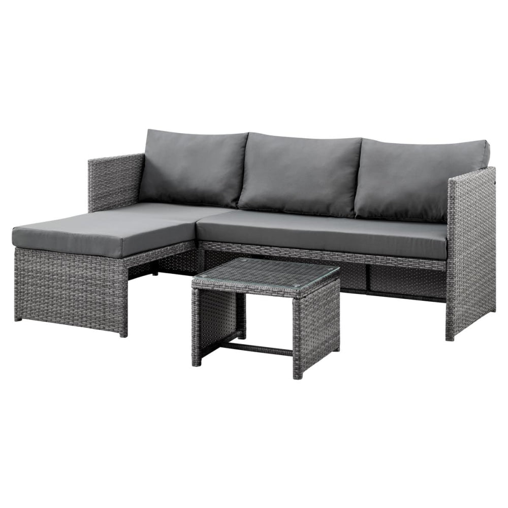 Louise Outdoor Furniture Lounge Set - Charcoal Sets Fast shipping On sale