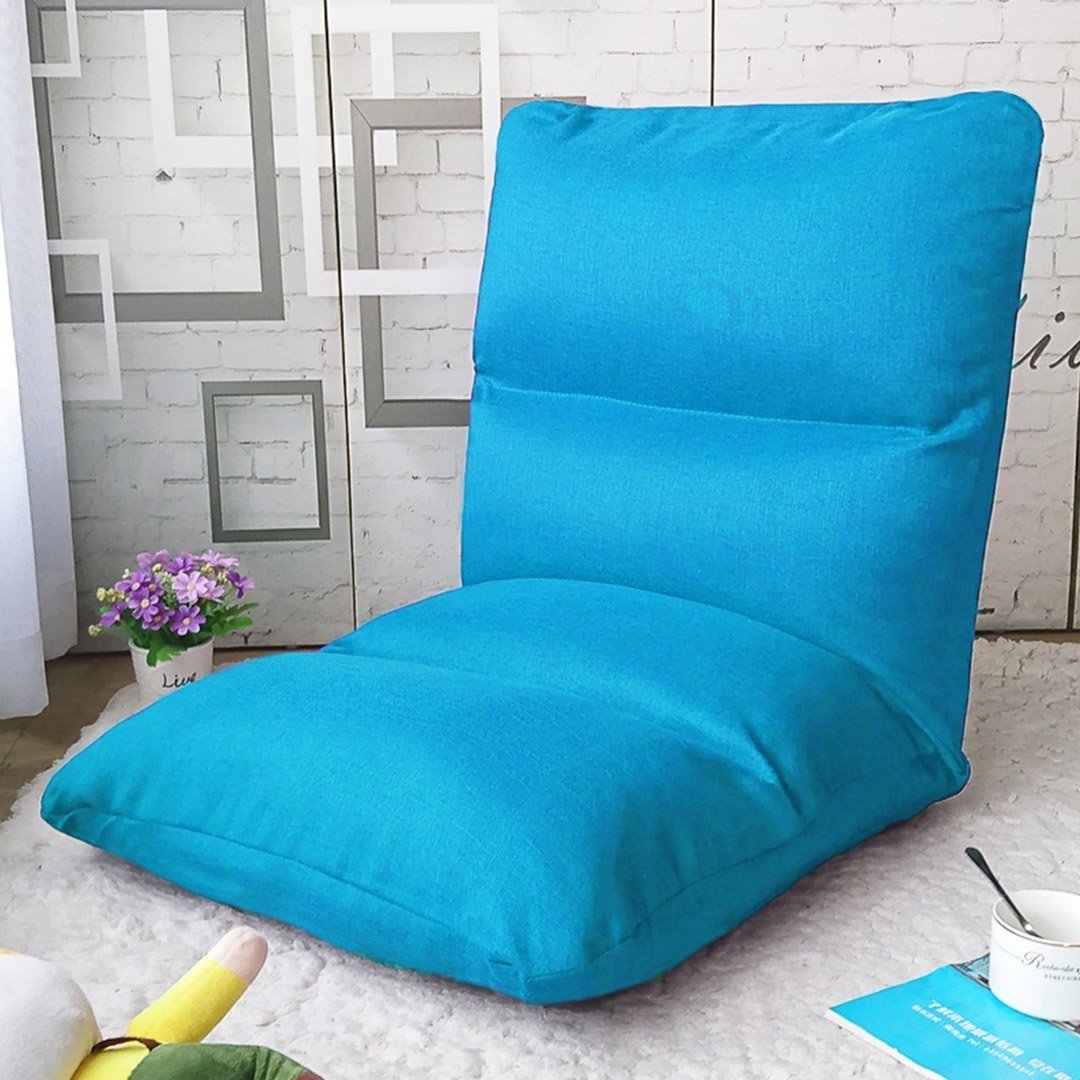 Lounge Floor Recliner Adjustable Lazy Sofa Bed Folding Game Chair Blue Fast shipping On sale