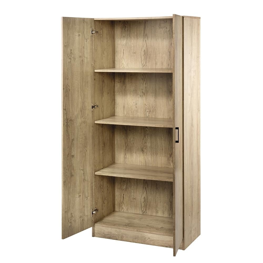 Lovisa Scandinavian Double Door Multipurpose Cupboard Storage Cabinet - Oak Fast shipping On sale