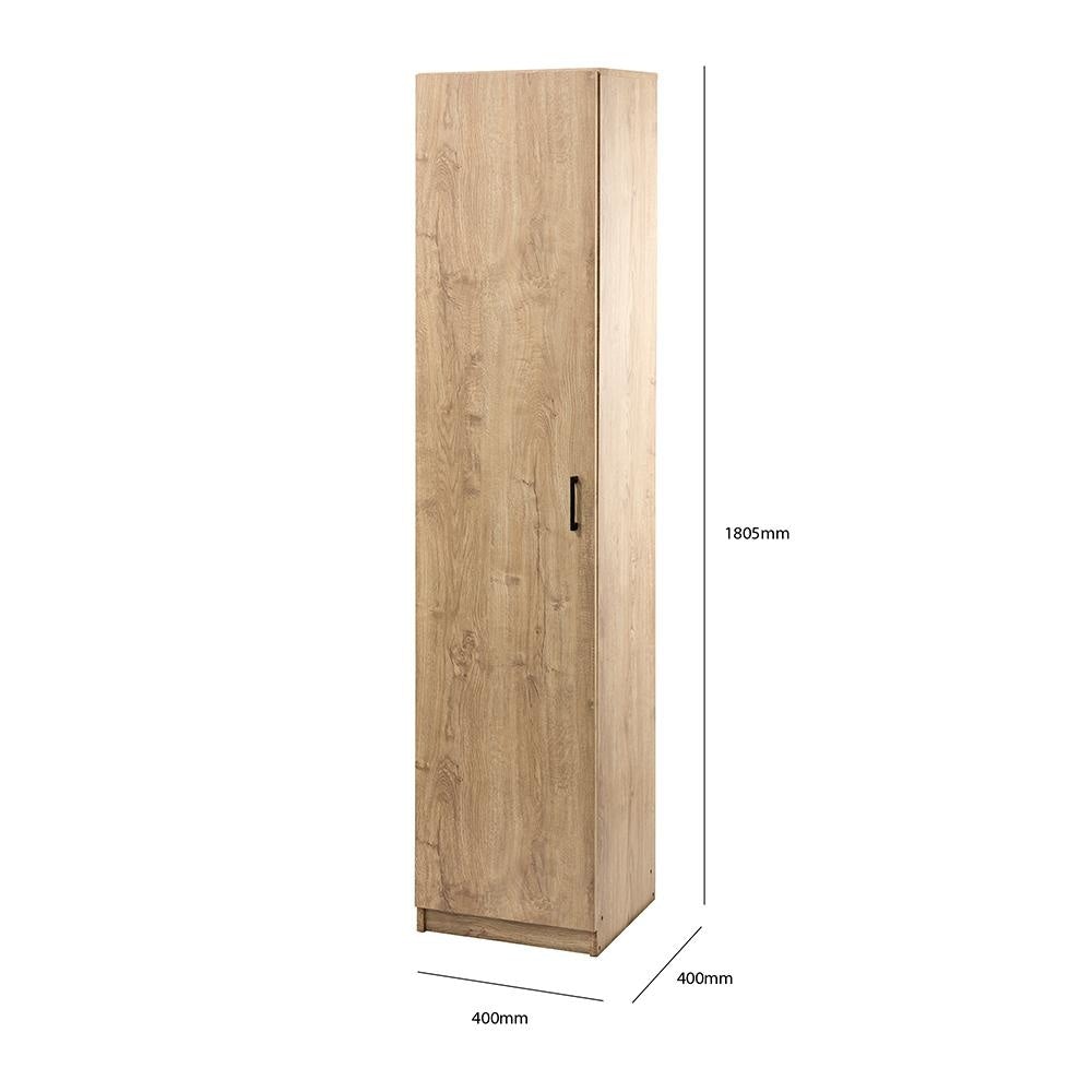 Lovisa Scandinavian Single Door Multipurpose Cupboard Storage Cabinet - Oak Fast shipping On sale